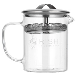 Rishi Tea, Simple Brew ™, заварочный чайник из боросиликатного стекла, 400 мл (13,5 жидк. Унции)