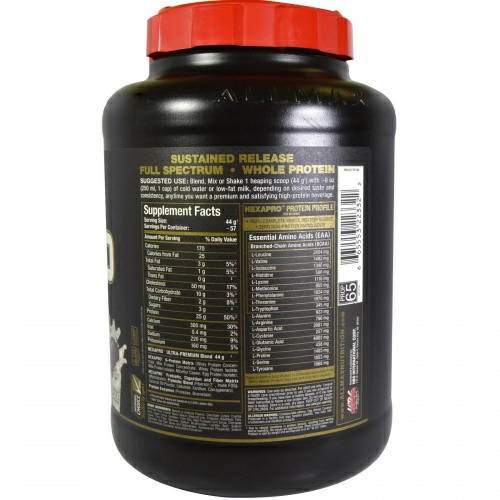 ALLMAX Nutrition, Hexapro, ультрапремиальный белок + среднецепочечные триглицериды и кокосовое масло, печенье и сливки, 5,5 фунтов (2,5 кг)
