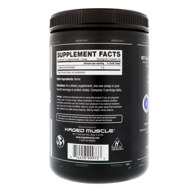 Kaged Muscle, Глутамин, без ароматизаторов, 9,6 унц. (300 г)