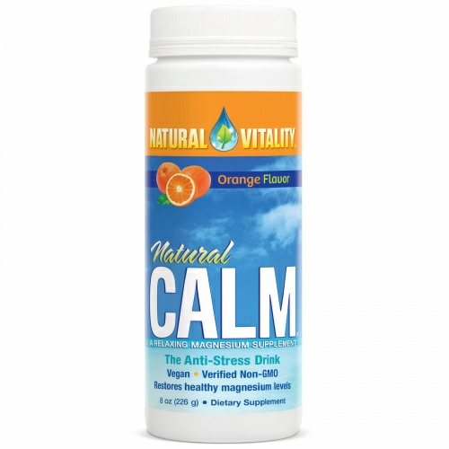 Natural Vitality, Естественное спокойствие, Антистрессовый напиток, Вкус апельсина, 8 унций (226 г)