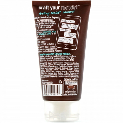 BRöö, Moods, Connect Touch Screen Hand Cream, Jasmine and Lime, 5 fl oz (150 ml)