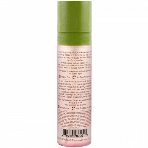 Pixi Beauty, Спрей для исправления макияжа, с розовой водой и зеленым чаем, 80 мл (2,7 жидких унции)