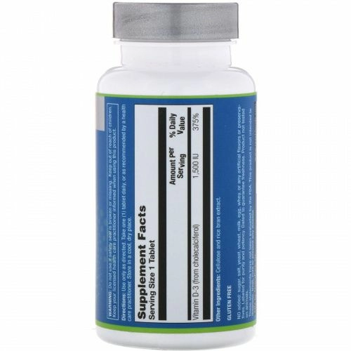 Vita Logic, Vitamin D3, 1500 МЕ, 90 Vegetarian Tablets