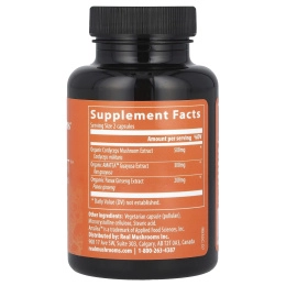 Real Mushrooms, Realboost, грибы и травы`` 60 капсул