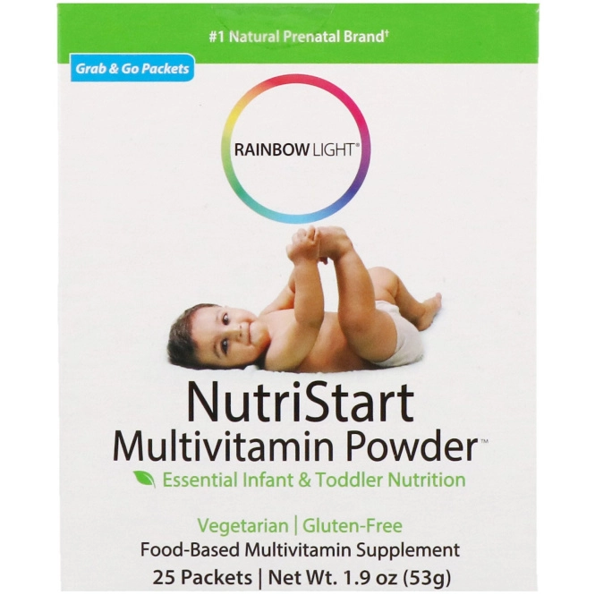 Rainbow Light, NutriStart, мультивитаминный прошок, 25 пакетов, 1,9 унц. (53 г)