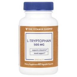 The Vitamin Shoppe, L-триптофан, 500 мг, 60 растительных капсул