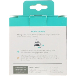 Nanobebe, Бутылочка для грудного молока, от 0 месяцев, серая, 1 шт., 5 унц. (150 мл)