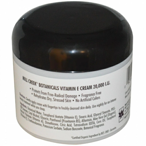 Mill Creek Botanicals, Крем с витамином Е, 20000 МЕ, 113 г