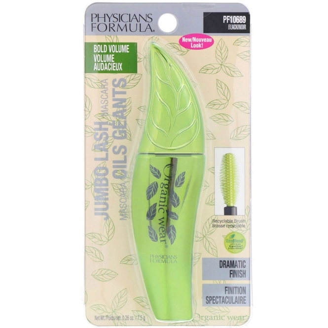 Physicians Formula, Organic Wear, тушь для придания большого объема ресницам, выразительный объем, 7,5 )