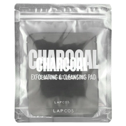 Lapcos, Отшелушивающие и очищающие диски с углем, 5 шт., 7 г (0,24 жидк. унции) каждый
