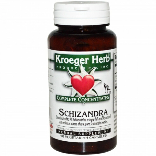 Kroeger Herb Co, Совершенные концентраты, китайский лимонник, 90 вегетарианских капсул