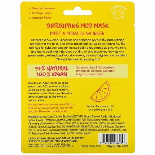 Nugg, Miracle Mud, Super Detox Treatment Mask, 0.33 fl oz (10 ml)