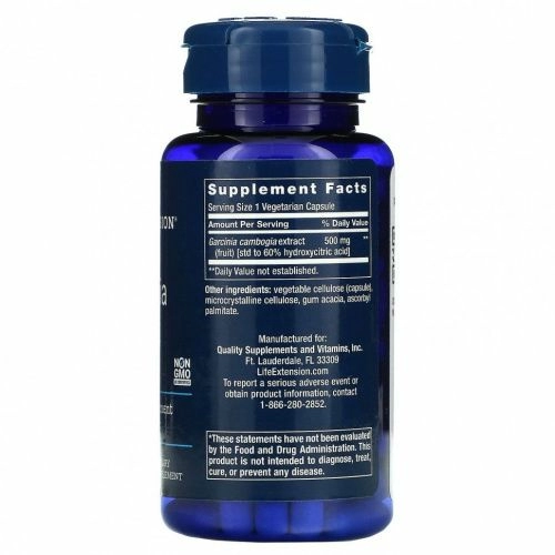Life Extension, гарциния HCA, 90 вегетарианских капсул
