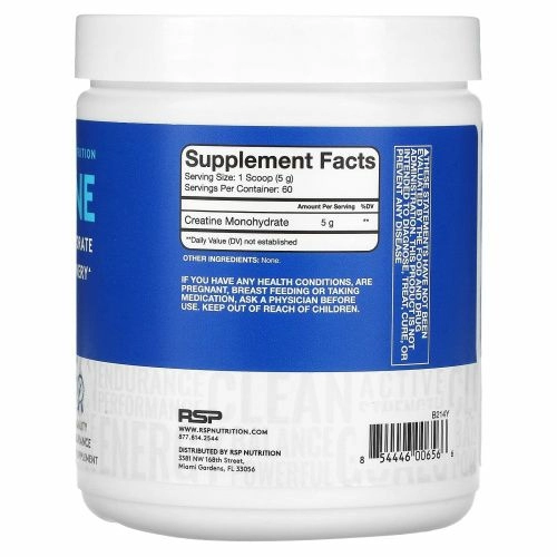 RSP Nutrition, моногидрат креатина в порошке, 300 г (10,6 унции)