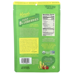 Karen's Naturals, Organic Just Blueberries®, 51,1 г (1,8 унции)
