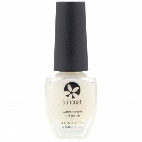 Suncoat, Water-Based Nail Polish, Clear Base/Top Coat, 0.43 fl oz (13 ml)