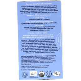 Pukka Herbs, Детокс с лимонным травяным чаем, без кофеина, 20 пакетиков травяного чая, 1,41 унц. (40 г)