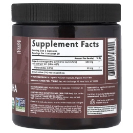 Tribe Organics, Ашваганда KSM-66®, 120 капсул