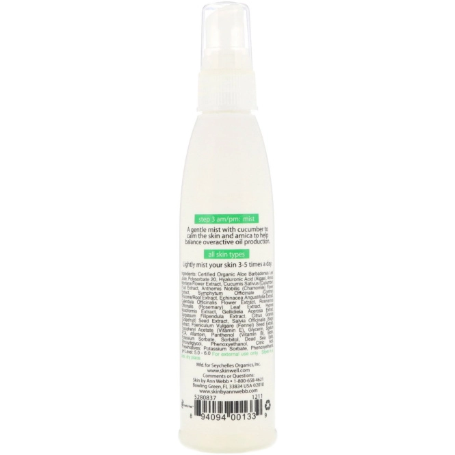 Skin By Ann Webb, Balancing Mist, Cucumber Sage, 4 fl oz