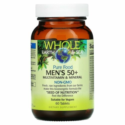Natural Factors, Пищевая добавка "Непочатое море и земля", мультивитаминный и минеральный комплекс для Мужчин от 50, 60 таблеток