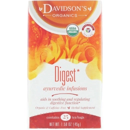 Davidson's Tea, Ayurvedic Infusions, Digest, 25 Tea Bags, 1.58 oz (45 g)