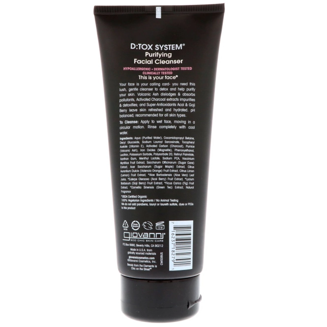 Giovanni, Детокс-система, очищающее читсящее средство для лица, 7 унций (207 мл)