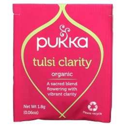 Pukka Herbs, Organic Tulsi Clarity, Caffeine-Free, 20 Herbal Tea Sachets, 1.27 oz (36 g)