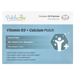 PatchAid, Патчи с витамином D3 и кальцием, 30 шт.