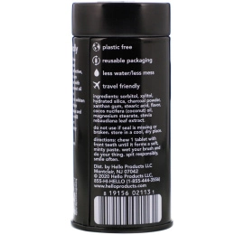 Hello, Таблетки с зубной пастой с активированным углем, свежая мята и кокосовое масло, 60 шт.