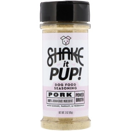 Shake it Pup, Приправы к корму для питомцев, бульон из свинины, 3 унции (85 г)