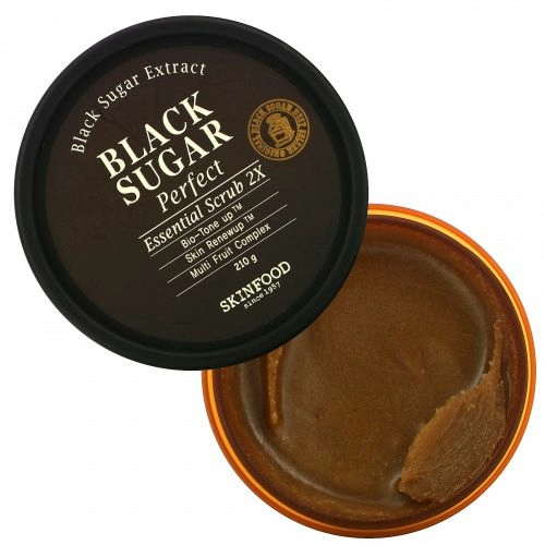 Skinfood, Black Sugar Perfect Essential Scrub 2X, 7.41 oz (210 g)
