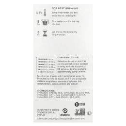 TAZO, Органический зеленый чай, персиково-зеленый, 20 чайных пакетиков, 40 г (1,4 унции)