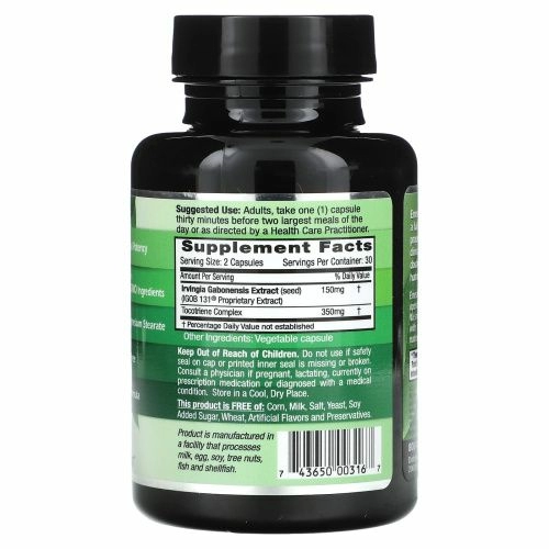 Emerald Laboratories, Африканское манго, 60 растительных капсул