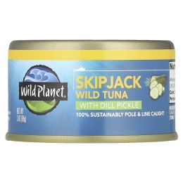 Wild Planet, SkipJack Wild Tuna with Dill Pickle, 3 oz (85 g)