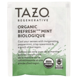 TAZO, Regenerative, травяной чай, органическая освежающая мята, без кофеина, 16 чайных пакетиков, 19 г (0,67 унции)