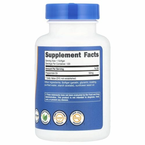 Nutricost, Масло перечной мяты, 50 мг, 120 капсул