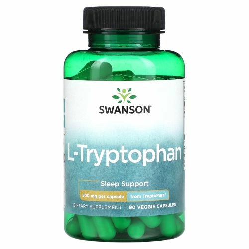 Swanson, L-триптофан, 500 мг, 90 растительных капсул