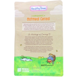 Healthy Times, Органический продукт, Овсянка, Возраст 4 месяца и старше, 5 унц. (142 г)