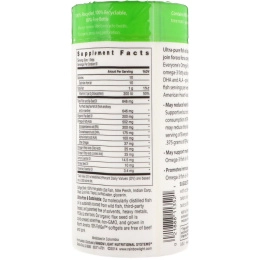 Rainbow Light, Омега-3 рыбий жир и льняное масло для всех, 60 капсул