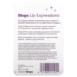 Blistex, Lip Expressions, Увлажняющий крем для губ, блеск / оттенок, 2 палочки, 0,13 унции (3,69 г) каждая