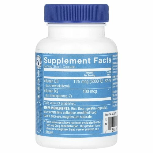 The Vitamin Shoppe, витамины D3 и К2, 60 капсул