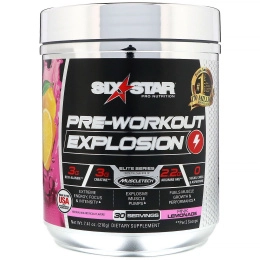 Six Star, Pre-Workout Explosion, розовый лимонад, 210 г