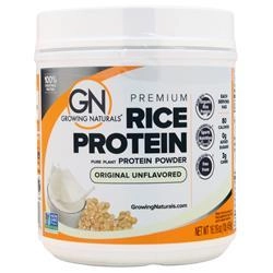 Growing Naturals, Рисовый протеин премиум-класса Оригинальный без запаха 459 грамм