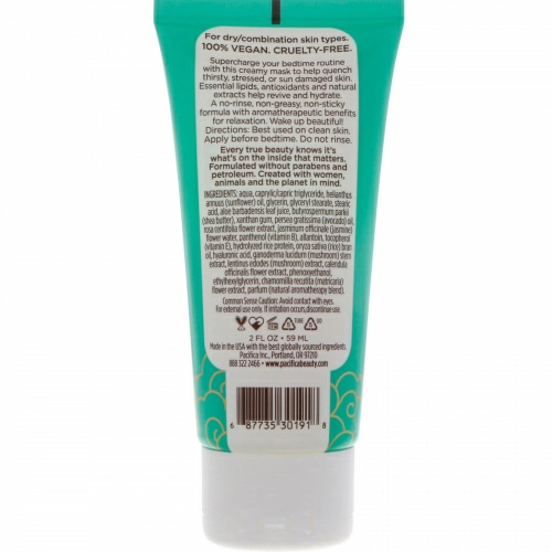 Pacifica, Wake Up Beautiful Sleep Hydration Sleepover Mask, 2 fl oz (59 ml)