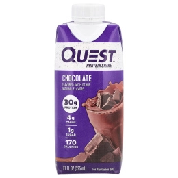Quest Nutrition, Протеиновый коктейль, шоколад, 4 коктейля, 325 мл (11 жидк. унц.)