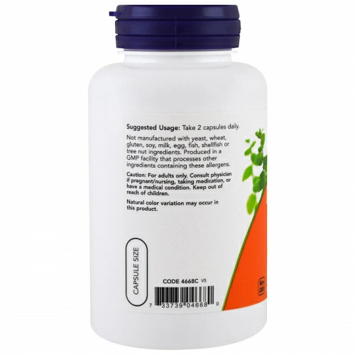 Now Foods, Трава очанка лекарственная, 410 мг, 100 растительных капсул