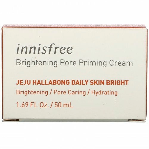 Innisfree, Jeju Hallabong Daily Skin Bright, Brightening Pore Priming Cream, 1.69 fl oz (50 ml)