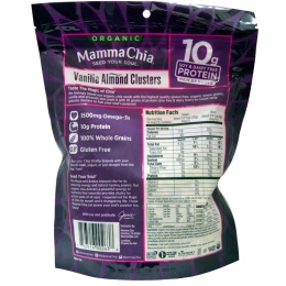 Mamma Chia, Органическая гранола чиа для жизненной силы, кусочки ванильного миндаля, 9 унций (255 г)