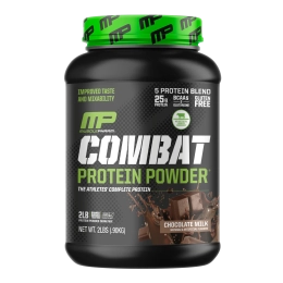MusclePharm, Combat белок в форме порошка, шоколадное молоко, 32 унции (907 г)