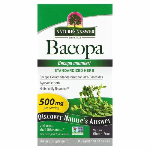 Nature's Answer, Бакопа, 500 мг, 90 вегетарианских капсул